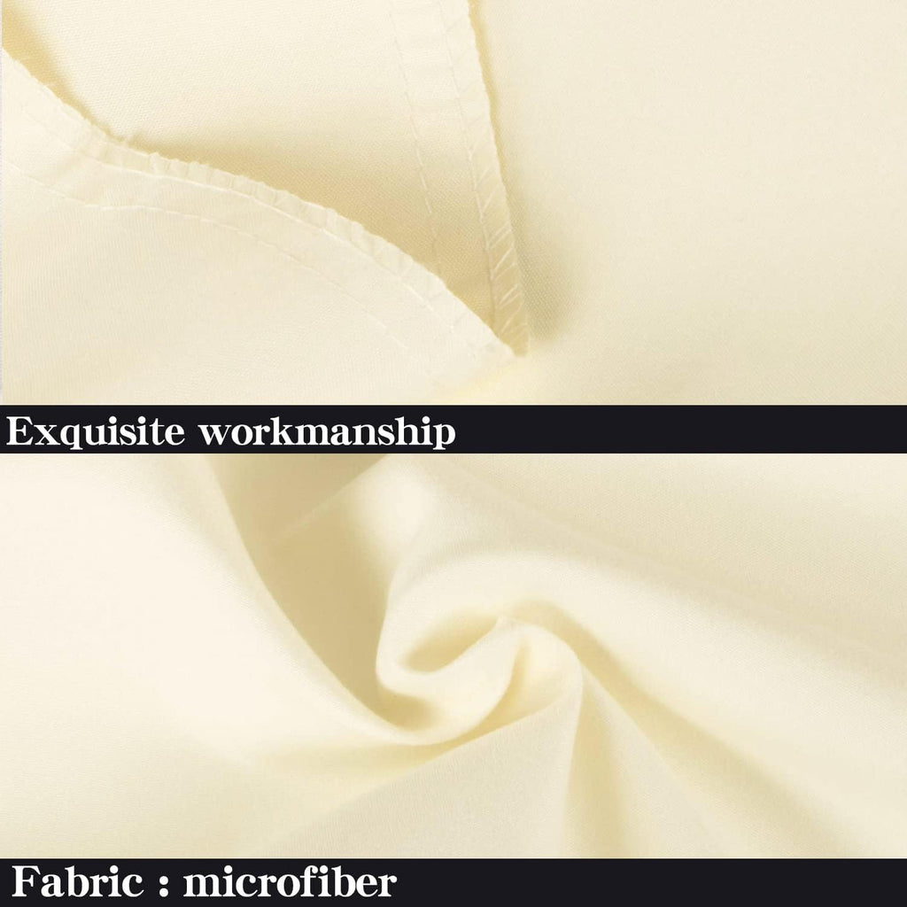 Ntbay King Pillowcase Set - 2 Pack Brushed Microfiber 20x40 Pillowcases - Soft, Wrinkle-Free, Fade-Resistant, Stain-Resistant, Ivory Pillow…