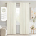 Miulee Cream Back Tab Blackout Curtains 72 Inches Long 2 Panels Set for Living Room Bedroom Privacy, Rod Pocket/Pinch Pleat Thermal Insulat…