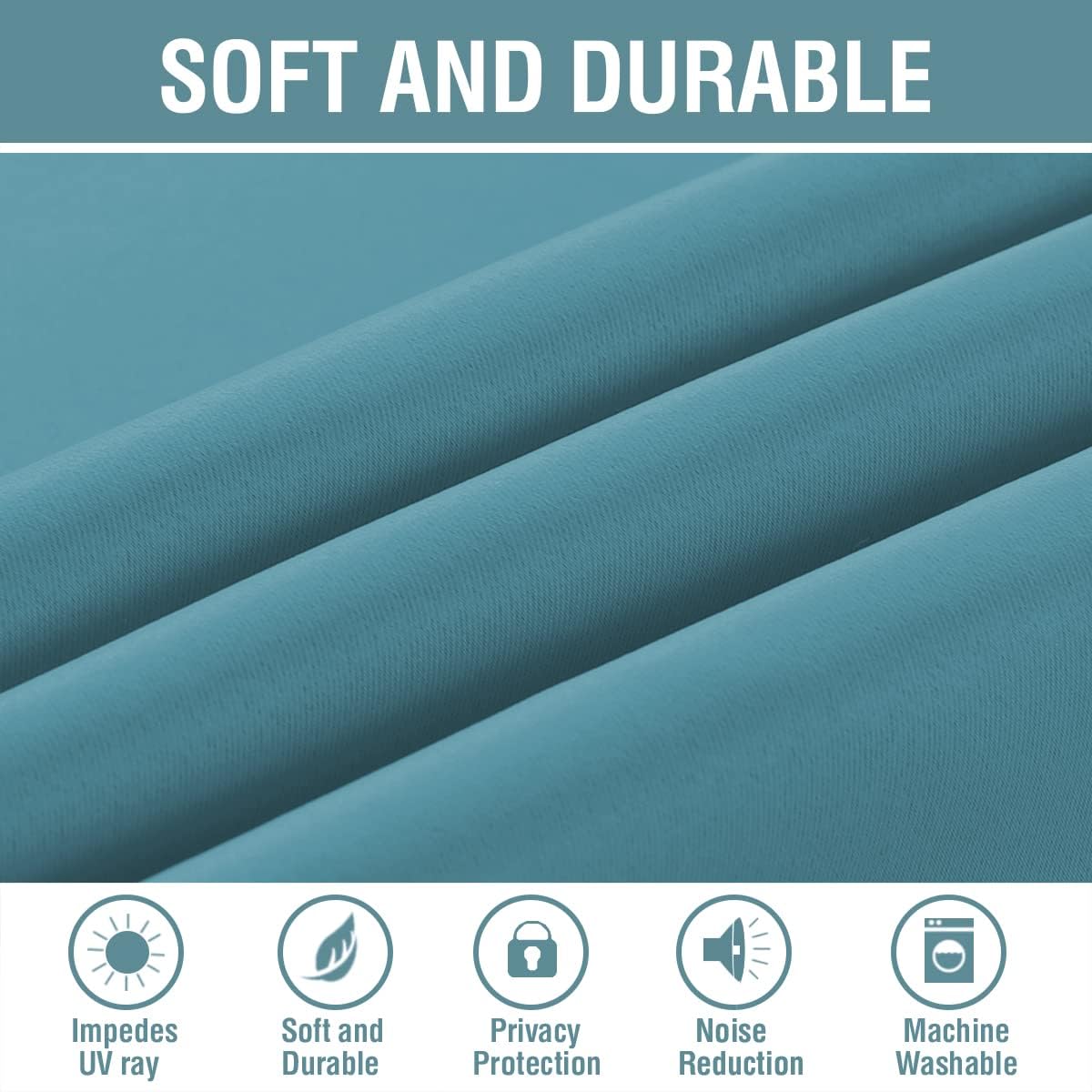 H.VERSAILTEX Blackout Curtain for Living Room Thermal Insulated Window Treatment Curtain Extra Long 96 inch Length Energy Savin…