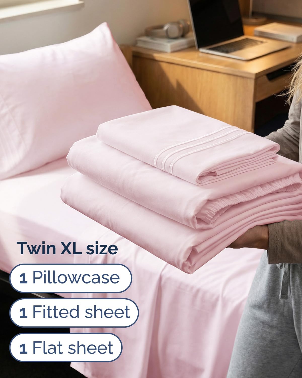 Twin XL Size 3 Piece Sheet Set - Comfy Breathable & Cooling Sheets - Hotel Luxury Bed Sheets for Women & Men - Deep Pockets, Easy-Fit…