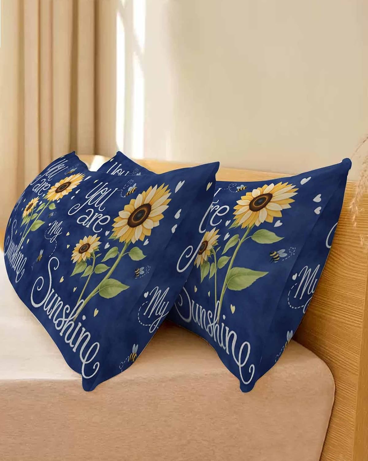Rgaienmelw You Are My Sunshine Long Body Throw Pillow Covers 20x60 Inches, Rectangle Decorative Pillowcase with Zipper, Yellow Sunflow…