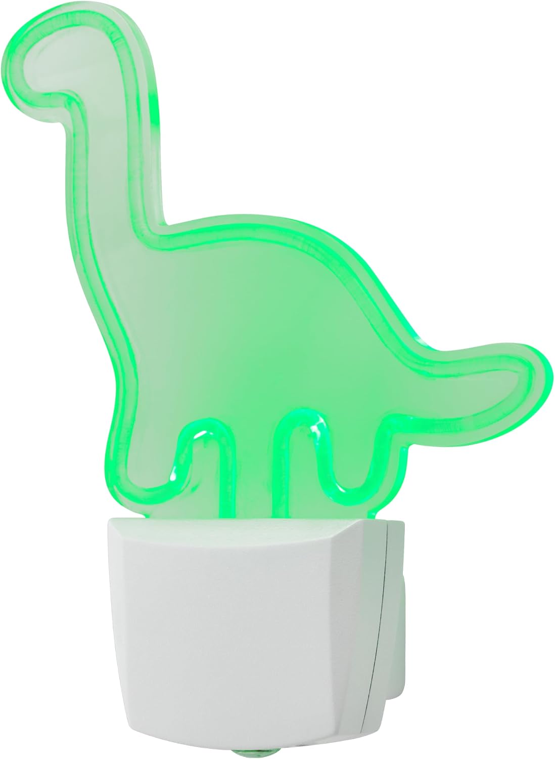 Energizer Long-Neck Dinosaur Night Light, Neon, Auto On/Off, Green