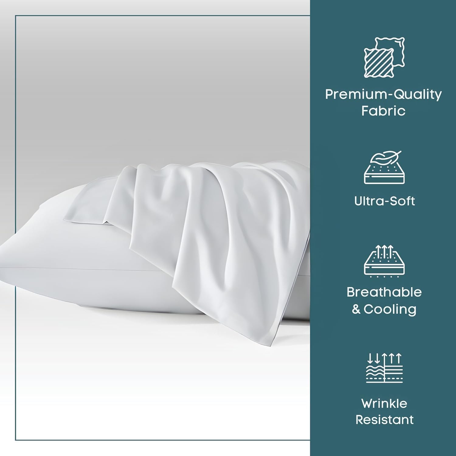 Micropuff Body Size (20 X 55) Pillow Cases, Open End - 2 Pack - Soft and Breathable Hypoallergenic Pillow Cover. Pillowcase Protects…