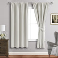 Jiuzhen Blackout Curtains for Bedroom– Thermal Insulated, Noise Reducing Room Darkening Rod Pocket Curtains for Living Room, Set of 2 Panels…