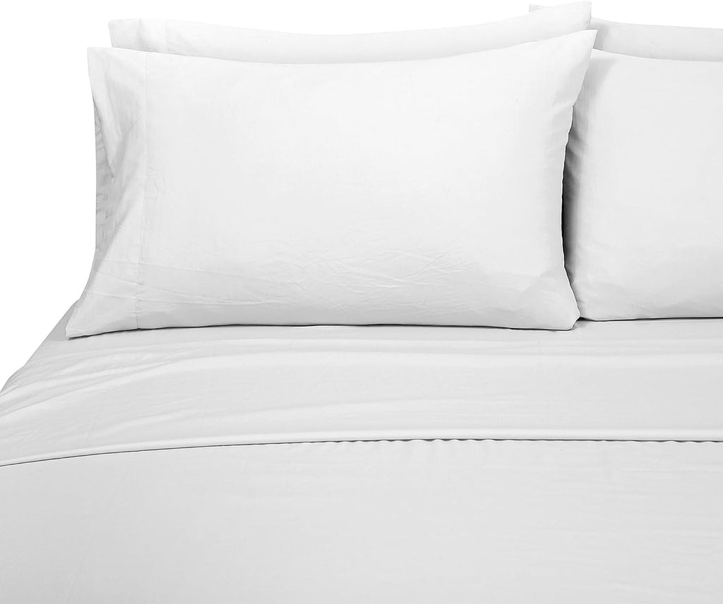 Royalelinens ROYALE LINENS 1500 Thread Cooling Sateen Count Poly/Cotton Sheet Set - 6 Piece King Bed Sheets - 1 Fitted, 1 Flat, 4 Pillow Ca…