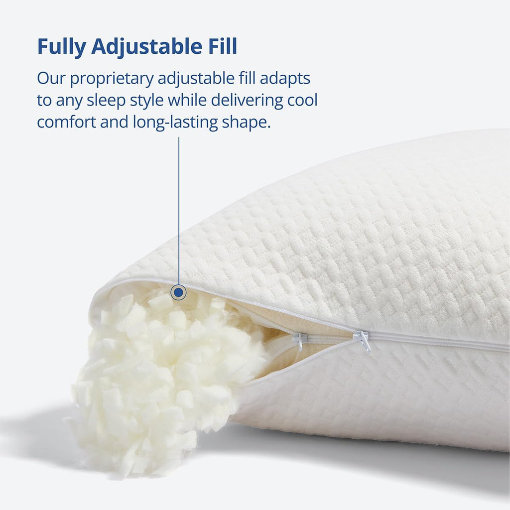 CosyHouseCollection Cosy House Collection Luxury Rayon Derived from Bamboo Shredded Memory Foam Pillow - Adjustable & Removable Fill - Cool…
