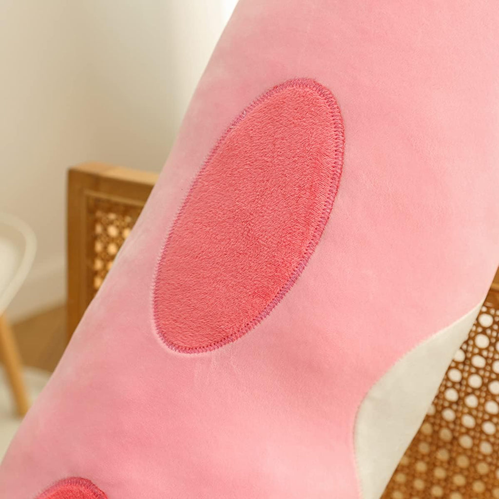 Rexinc Long Pink Cat Plush Pillow Toy Sleeping Pillow Cute Cartoon Cat Stuffed Animals Soft Long Body Pillow Gift for Kids(35.43in)
