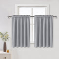 DWCN Silver Grey Short Blackout Curtains for Bedroom, Thermal Insulated Energy Saving Room Darkening Curtains for Living Room (W60 x L36…