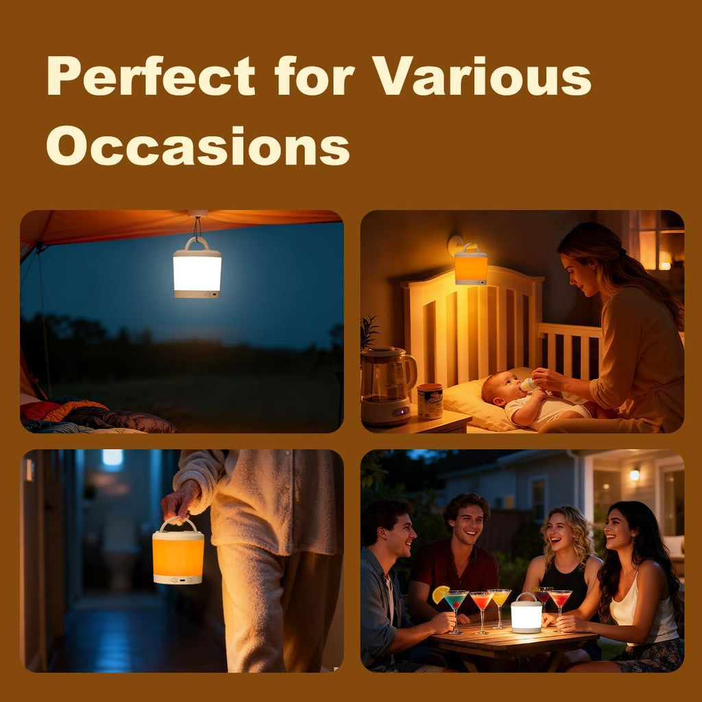 3 Color Nursery Night Light for Adults & Kids Rechargeable Long Battery Life Touch Night Lamp Dimmable Brightness with 3 Timers Portable…