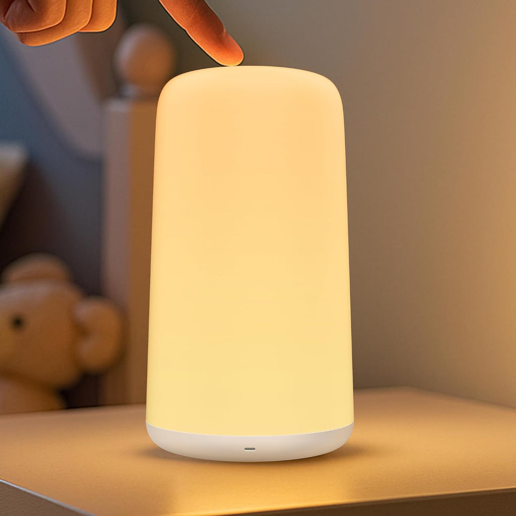Zuzukid Night Light for Kids, Portable Baby Night Light, 5 Color Temperatures & Stepless Dimming, 8 RGB Colors, Rechargeable Nursery Night…