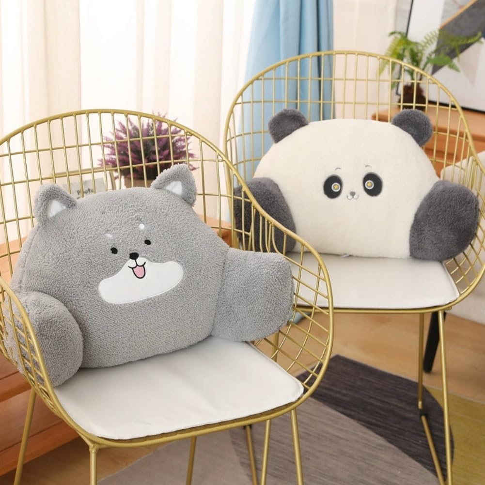 Cute Cartoon Reading Pillow Soft Bed Rest Lumbar Pillow Comfortable Bed Wedge Backrest Chair Cushion for Reading, Relaxing, Watching TV, Gaming
