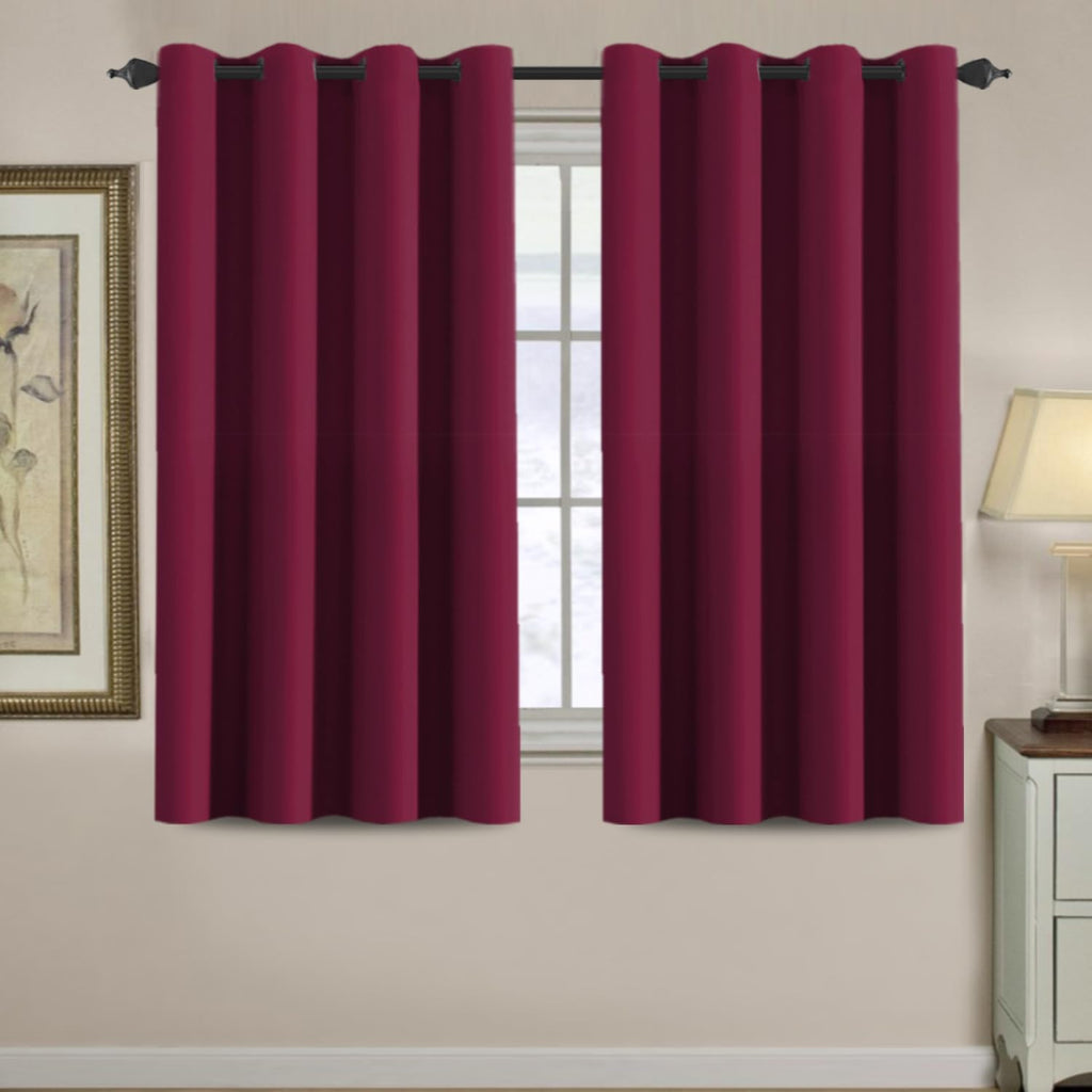 H.VERSAILTEX Blackout Curtains for Christmas Thermal Insulated Window Treatment Curtain 54 inch Length Energy Saving Solid Grom…