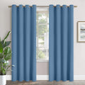 YoungsTex Light Blue Blackout Curtains for Living Room 84 Inch Length - Thermal Insulated with Grommet Room Darkening Window Drapes for Bed…
