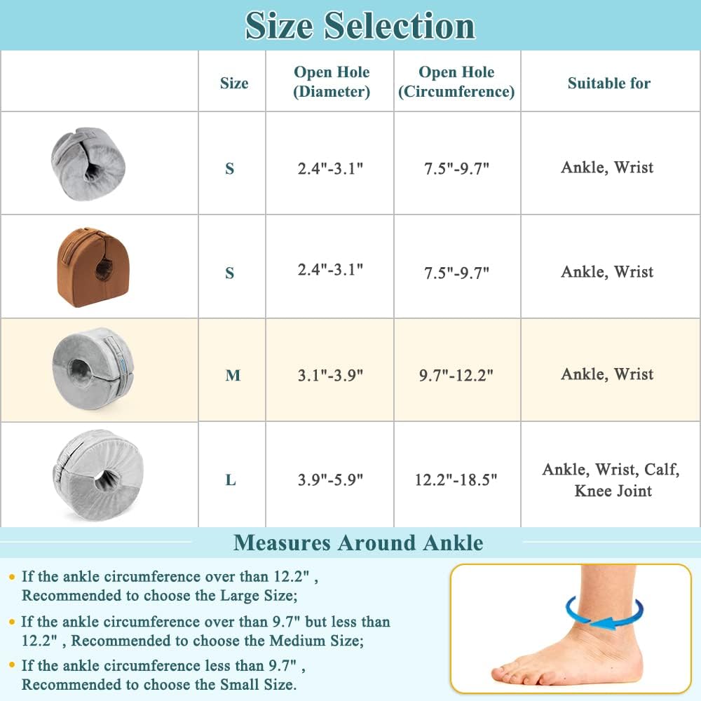 Foot Support Pillows Ankle Foot Elevation Pillow Heel Protectors for Sleeping Ankle Wedge Protector Bed Sore Cushion Foot Rest Pillow…