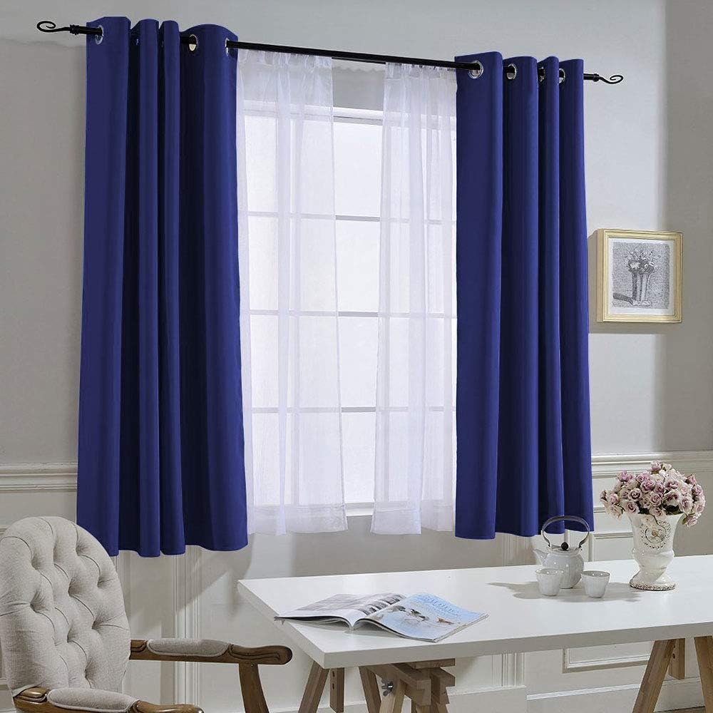 Nicetown Blackout Window Curtains and Drapes - Thermal Insulated Solid Grommet Top Blackout Panels/Draperies for Kid's Room (Navy Blue, 1 P…