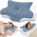 Vjasd Cervical Neck Pillow for – Ergonomic Memory Foam Pillow for Side Sleeper Contour Orthopedic Bed Pillow for Neck Support with Cooling…