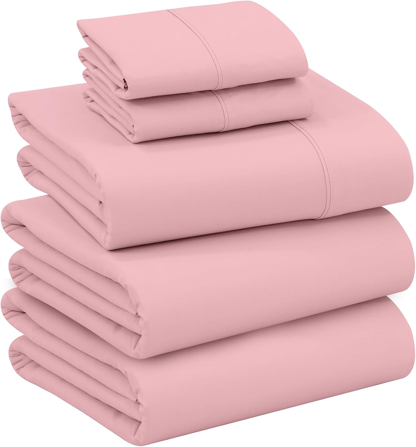 Ruvanti 100% Cotton Percale Sheets Split King Size – Crisp Cooling Bed Sheets for Hot Sleepers, Deep Pocket 16”, Soft Breathable & Durable…