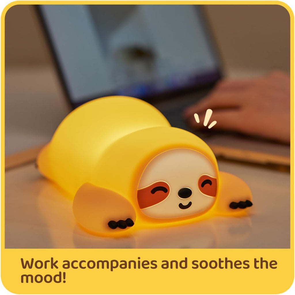 DREAMING MY DREAM Squishy Sloth Night Light, LED Novelty Animal Nightlight,3 Levels Dimmable,30Min Timer Nursery Nightlight for Kids…