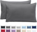 BareHome Bare Home Microfiber Pillow Cases - Queen Size Set of 2 - Cooling Pillowcases - Double Brushed - easy maintenance - Envelope…