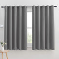 NICETOWN Silver Grey Blackout Curtain Panels for Bedroom, Thermal Insulated Grommet Top Blackout Draperies and Drapes for Basement (2…