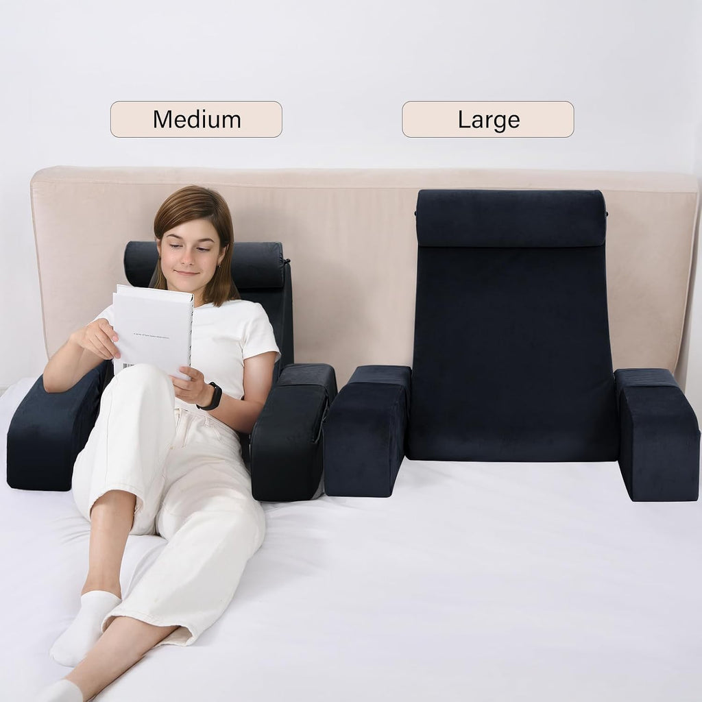 ENITYA Reading Pillow for Sitting in Bed Adult, 21" Large Back Pillow for Sitting up, Bed Rest Pillows for Reclining/Watching…