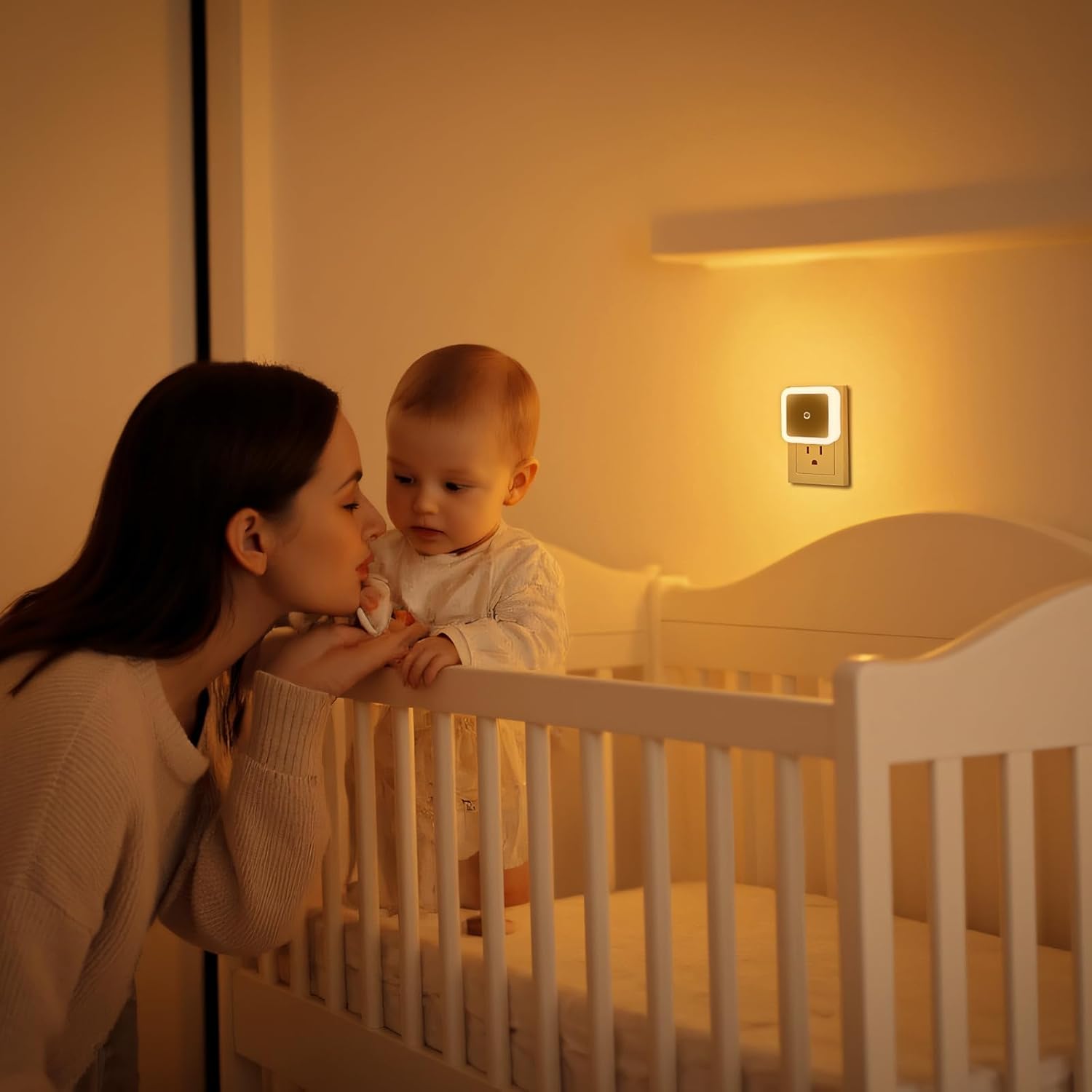 KINUR 6 Pack Night Light, LED Night Lights Plug into Wall with Dusk to Dawn sensors, Plug in Night Lights for Kids Room, Bedroom…