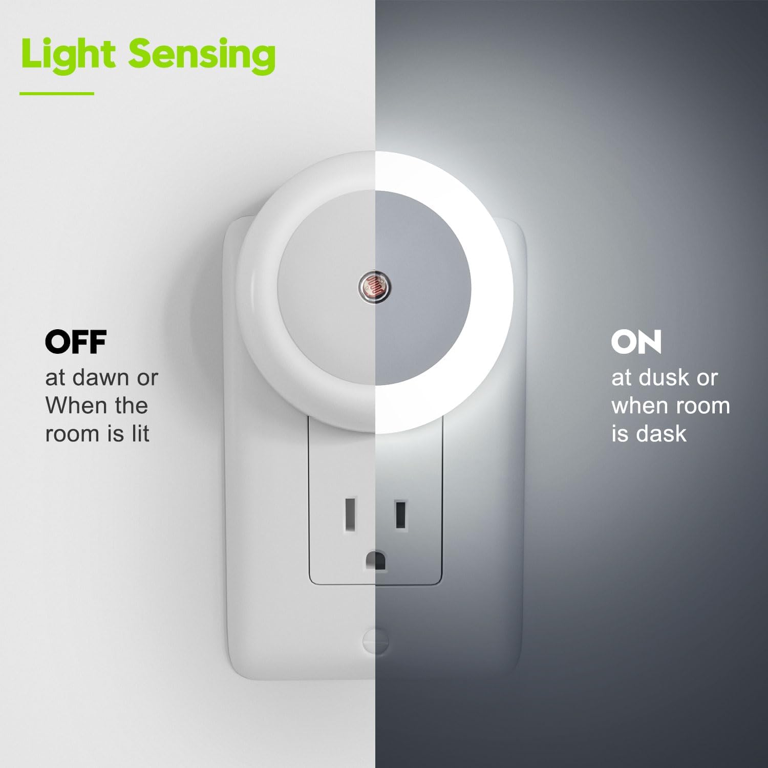 fesnne Night Lights Plug into Wall, Night Light, Dusk to Dawn Sensor, White Led Night Light 0.5W, 8 Pack Nightlight for Adults, Bedroom…
