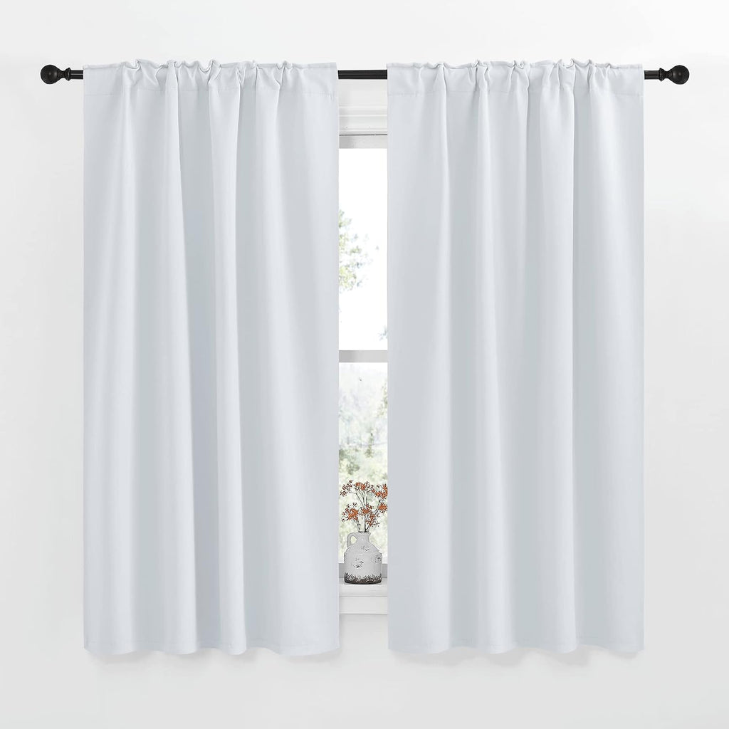 NICETOWN Insulated Room Darkening Curtain Panels - (Cloud Grey Color) W42 x L63, Two Pieces, Modern Design Thermal Privacy Protection…