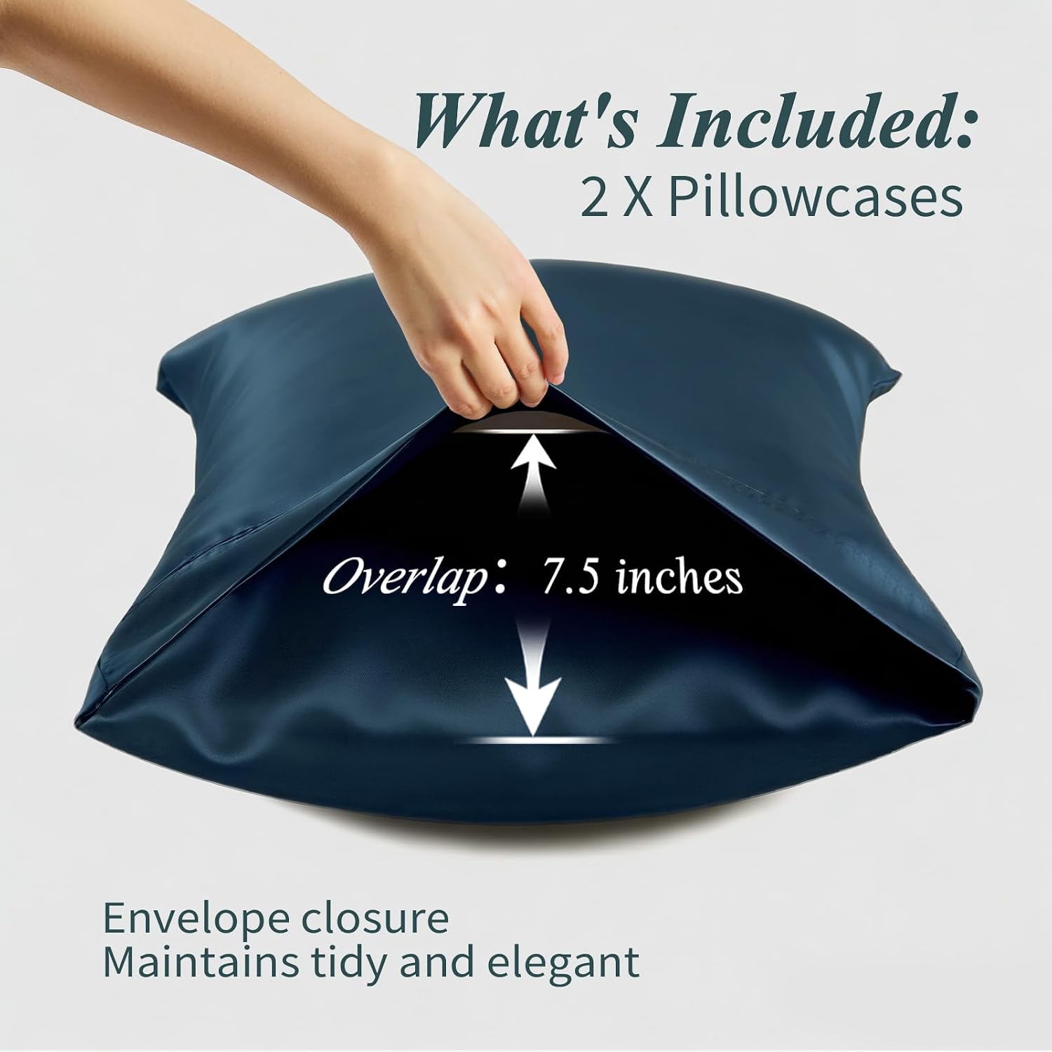 Krimano Queen Pillow Cases, Derived from Bamboo Viscose, Cooling Pillowcases, Breathable & Wicking Pillow Covers for Hot Sleepers, Envelope…