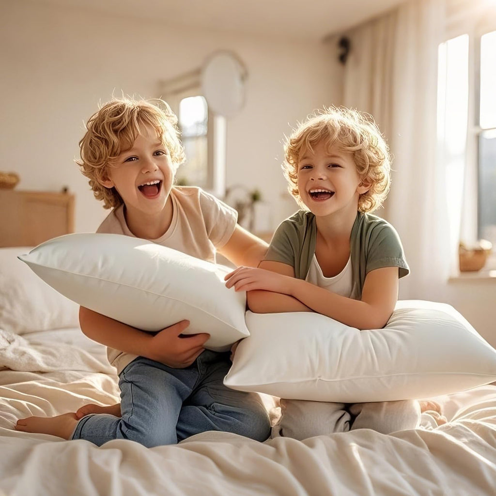 Organic Kids Pillow - 16x22 Toddler Pillow with 100% Organic Cotton Shell, 2 Pack Adjustable Loft Youth Pillow, Machine Washable Organic…
