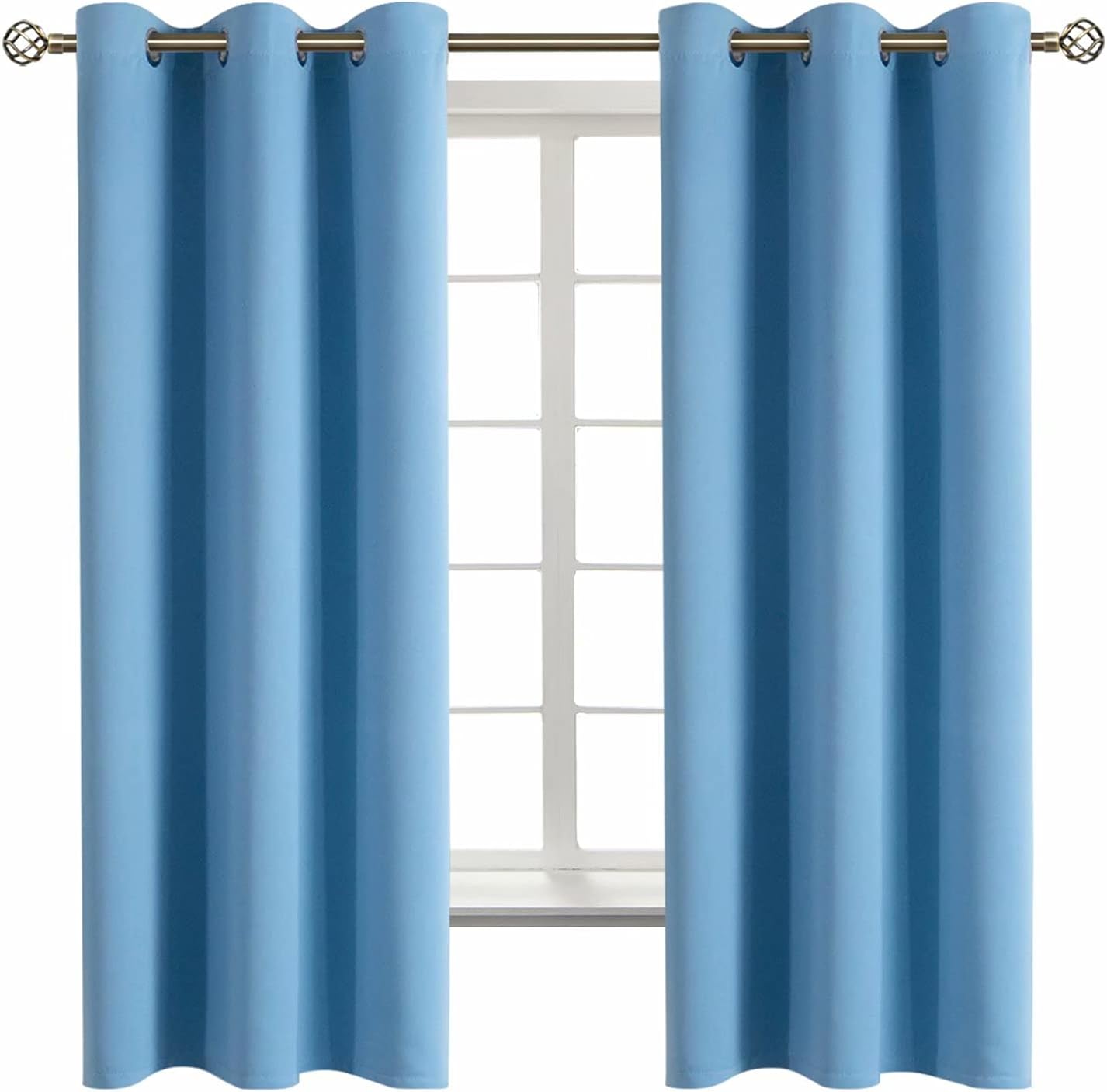 BGment Room Darkening Curtains 72 Inches Long - Grommet Thermal Insulated Drapes Window Treatment Curtains for Bedroom, 2 Panels, 42 x 72 I…
