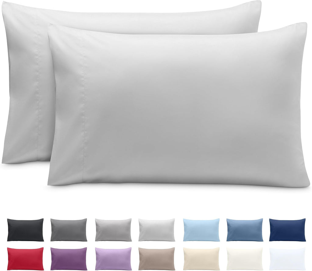 BareHome Bare Home Microfiber Pillow Cases - Queen Size Set of 2 - Cooling Pillowcases - Double Brushed - easy maintenance - Envelope…