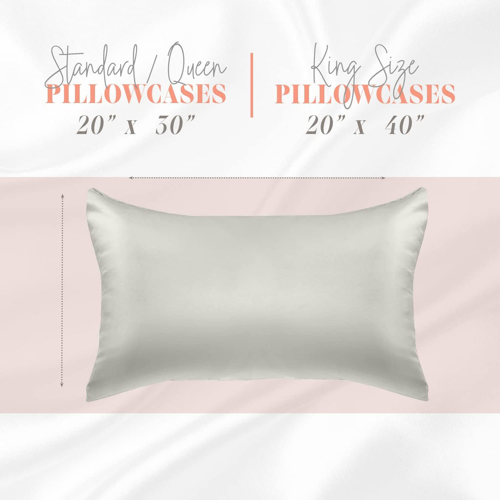 Elegantcomfort Elegant Comfort Silky and Luxurious 2-Piece Satin Pillowcase Set for Healthier Skin and Hair, Hidden Zipper Closure and Beau…
