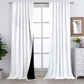 BGment Full Blackout Curtains with Thermal Insulation Liner Curtains 108 Inches Long, Rod Pocket and Back Tab Double Layer Room Darkening…
