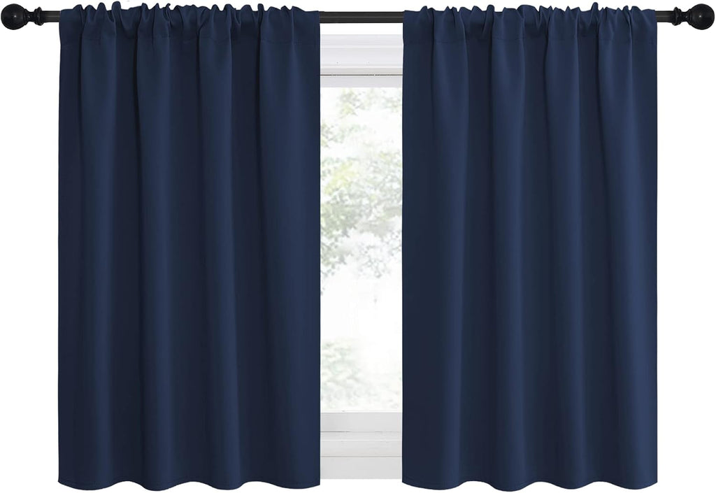 NICETOWN RV Blackout Curtains for Camper Windows, Kitchen Curtains, Short Blackout Curtains & Drapes, Thermal Insulated Rod Pocket Window…
