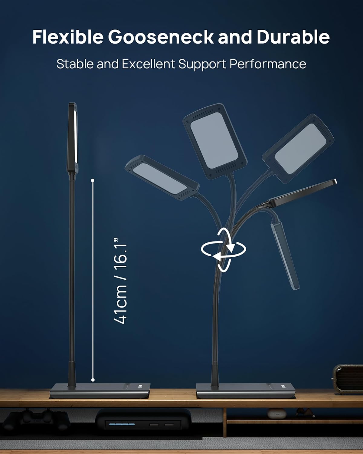 TRONDOfficial TROND Desk Lamp, Bright Dimmable Eye-Caring Table Lamp, 3 Color Modes 7 Brightness Levels, Flexible Gooseneck, Touch Control,…