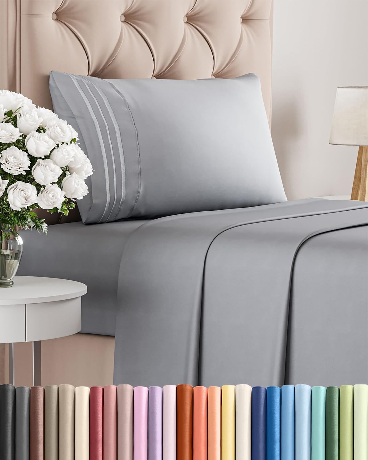 Twin Size 3 Piece Sheet Set - Comfy Breathable & Cooling Sheets - Hotel Luxury Bed Sheets for Women and Men - Deep Pockets, Easy-Fit…