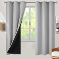 BGment Thermal Insulated 100% Blackout Curtains for Bedroom with Black Liner, Double Layer Full Room Darkening Noise Reducing Grommet Curta…