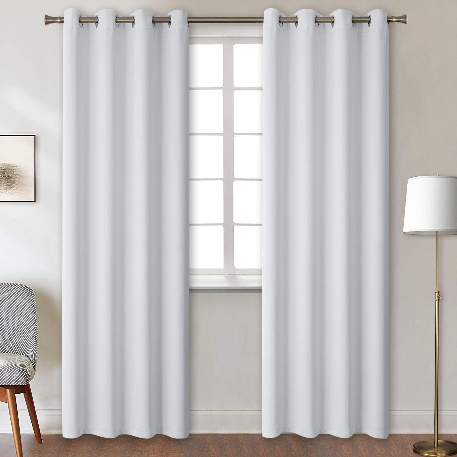 BGment Room Darkening Curtains for Bedroom - Grommet Thermal Insulated Window Treatments Light Blocking Curtains for Living Room, Set of 2…