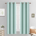 Yakamok Room Darkening Grommet Window Drapes Thermal Insulated Light Blocking Blackout Curtains for Bedroom(Aqua,38Wx63L,2 Panels)