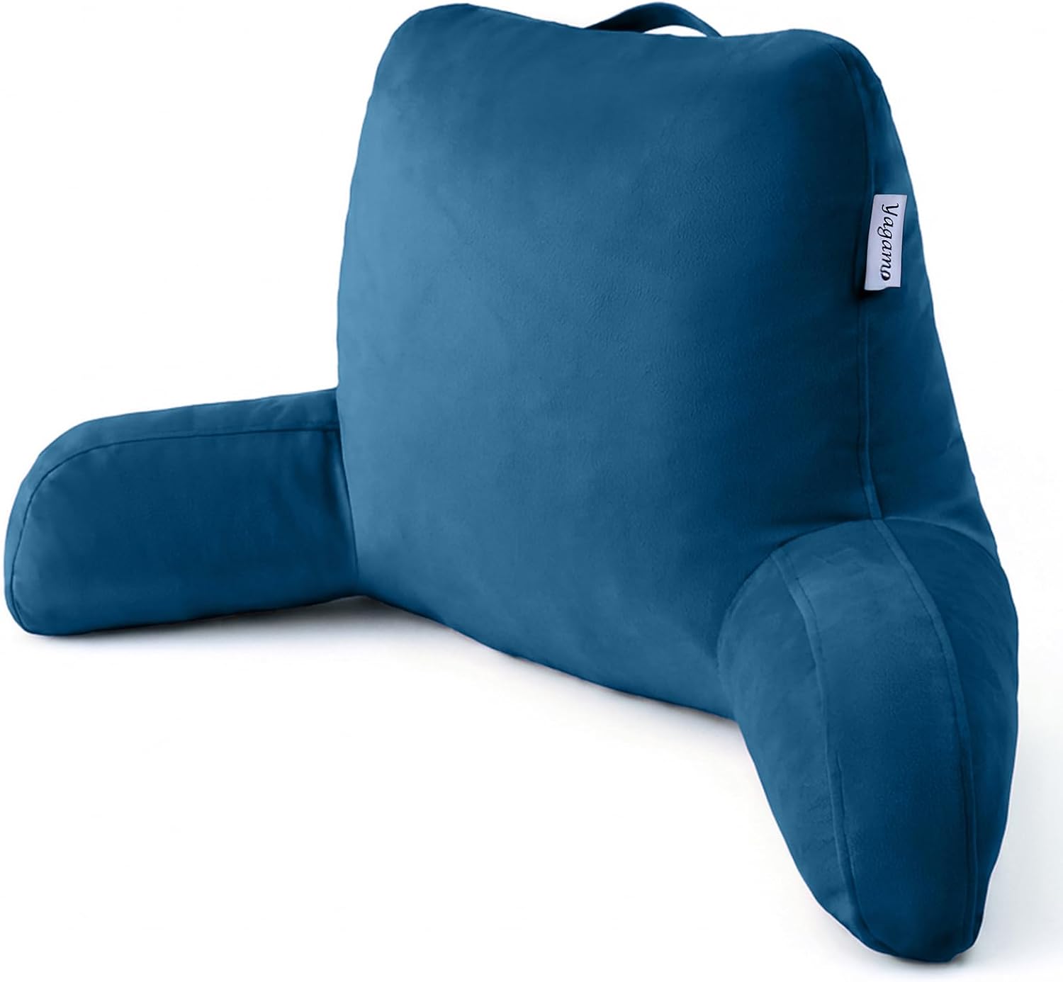 Reading Pillow for Bed Sitting Up, Adults and Teens Backrest with Arms, Velvet Back Support Pillow for Sitting on Sofa, Couch with…