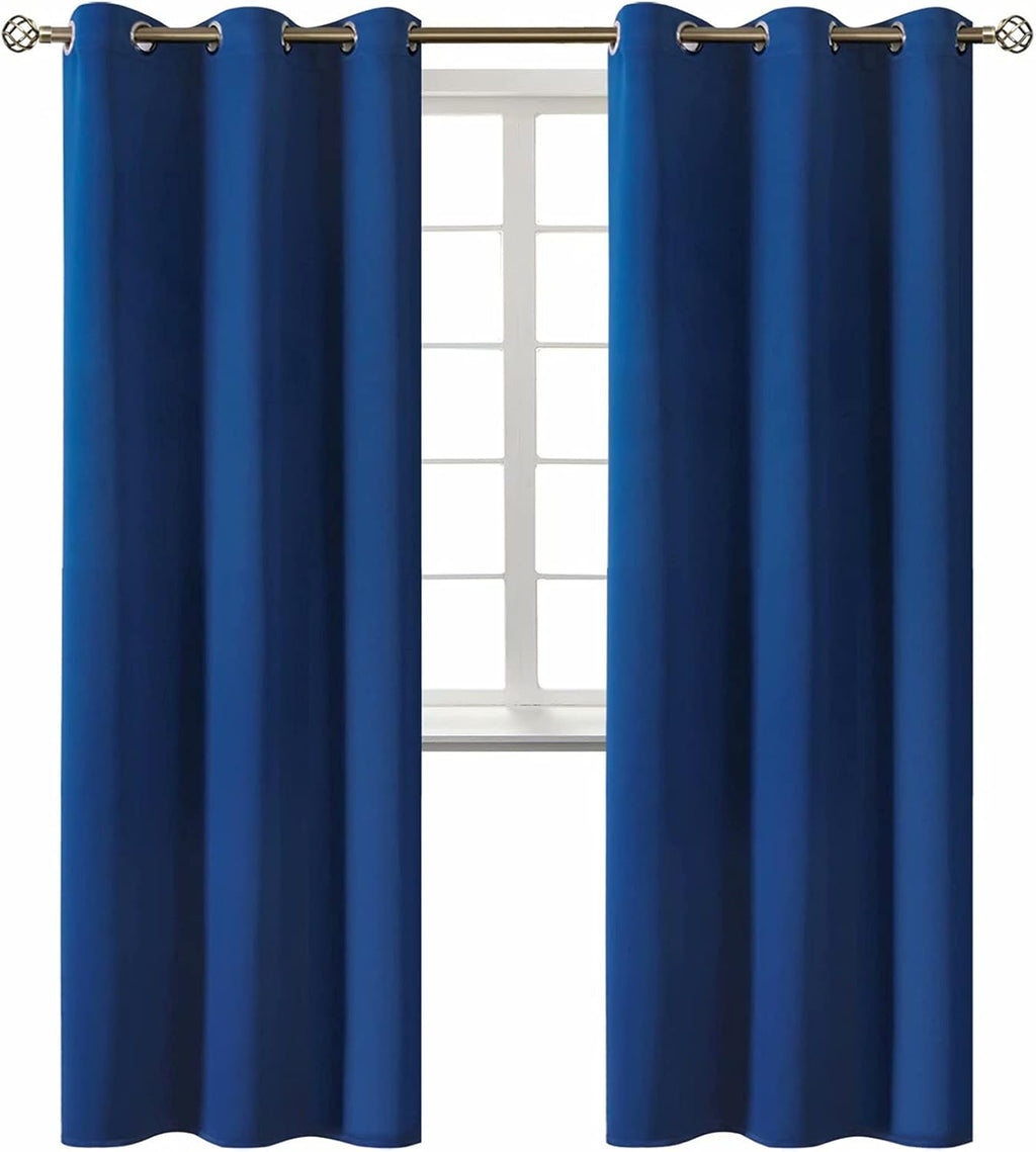 BGment Blackout Curtains for Bedroom - Grommet Thermal Insulated Room Darkening Curtains for Living Room, 42 x 84 Inch, 2 Panels, Royal Blu…