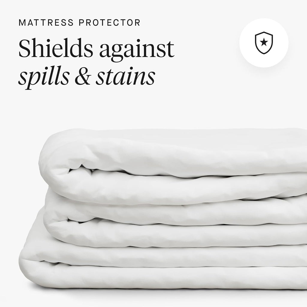 Resident Sleep Bundle - 2 Cooling Pillows, Sheet Set, & Mattress Protector - Full - Breathable Memory Foam Pillows - Fitted Sheet - Flat…