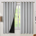 BGment Thermal Insulated 100% Blackout Curtains for Bedroom with Black Liner, Double Layer Full Room Darkening Noise Reducing Grommet Curta…