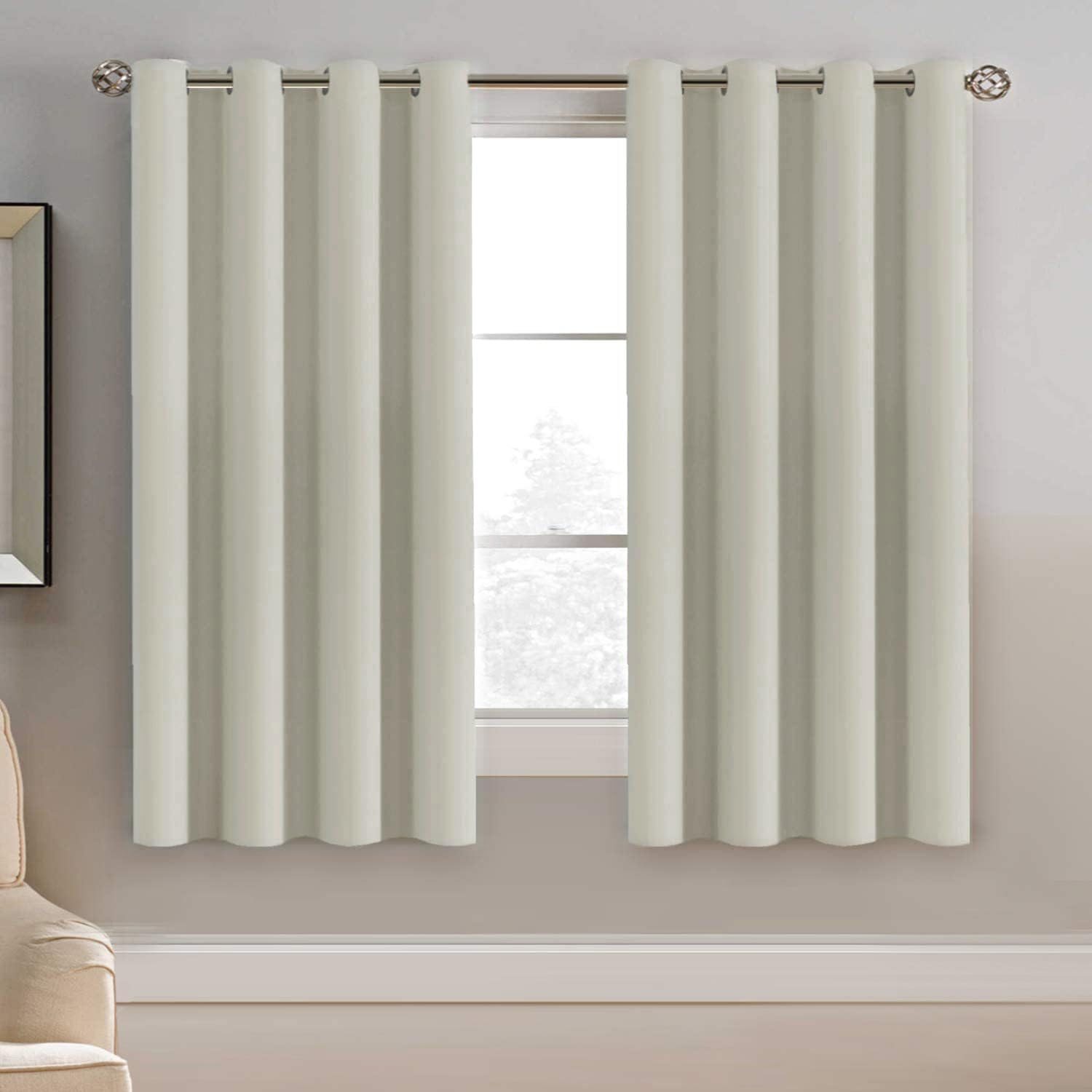 H.VERSAILTEX Blackout Curtain for Living Room Thermal Insulated Window Treatment Curtain Extra Long 63 inch Length Energy Savin…