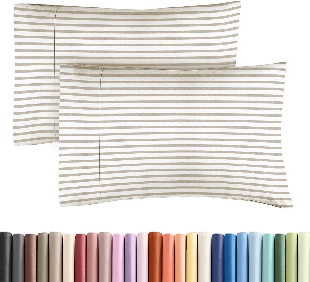 Standard Pillow Cases Set of 2 - Ultra-Soft Hotel Quality Pillowcase Covers - Comfy & Wrinkle Free - Stain and Fade Resistant - Machine…