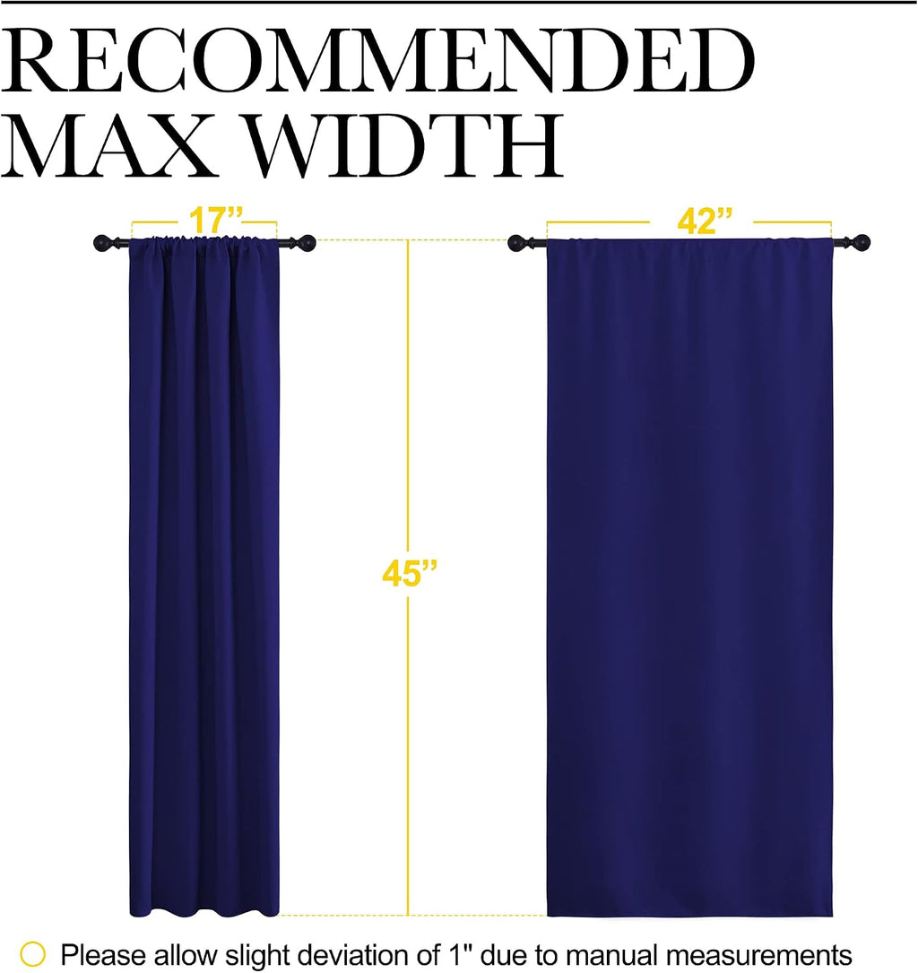 NICETOWN Navy Blue Curtains Blackout Draperies - Home Fashion Thermal Insulated Solid Drape Panels for Kid's Room, Privacy Window…