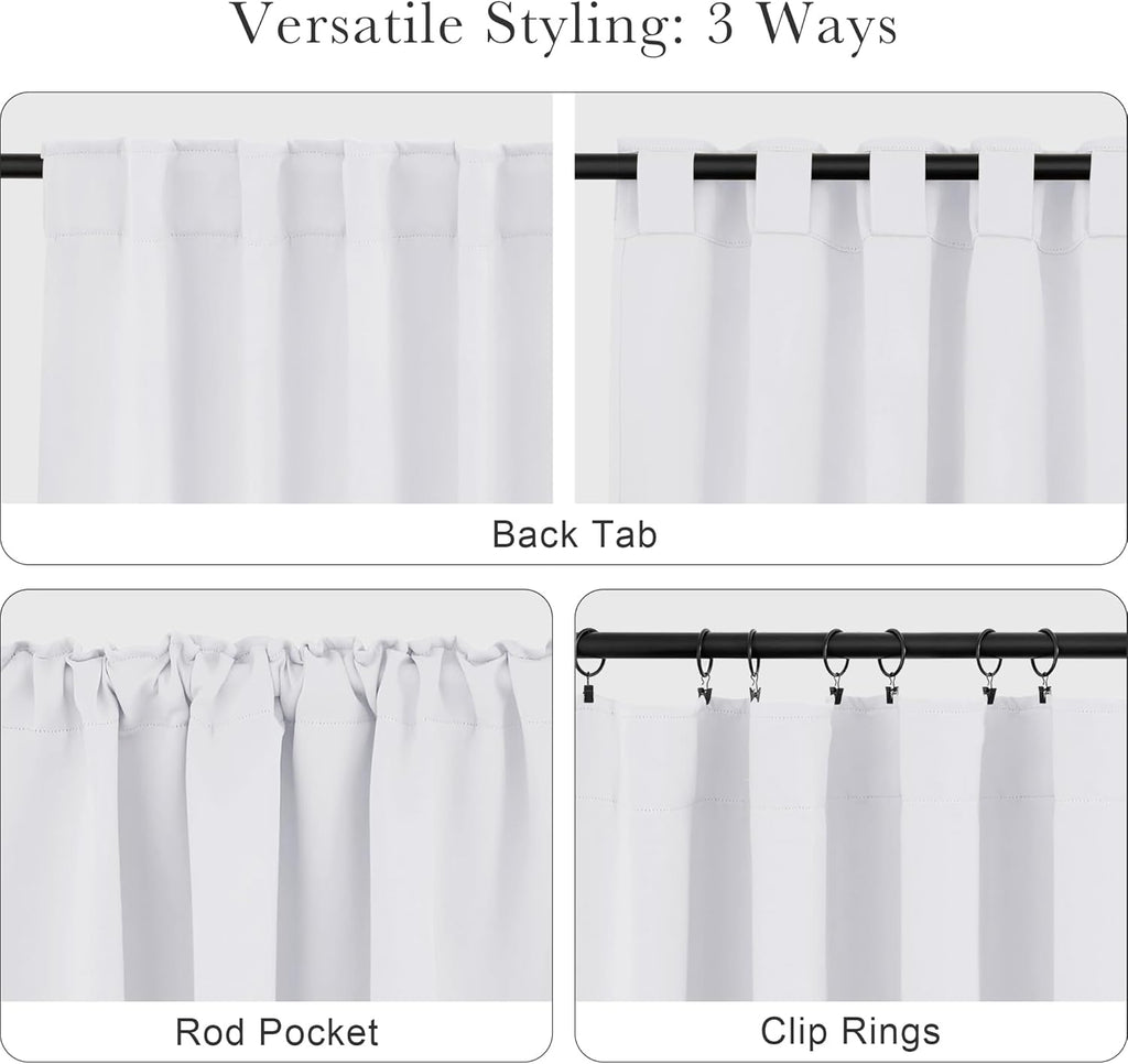 Ponydance PONY DANCE Bedroom Window Curtains - Home Decor Thermal Curtain Panels Room Darkening Back Tab/Rod Pocket Window Covering Energy…