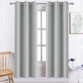 Yakamok Light Grey Blackout Curtains, Thermal Insulated Room Darkening Grommet Drapes for Bedroom(38Wx72L, One Pair)