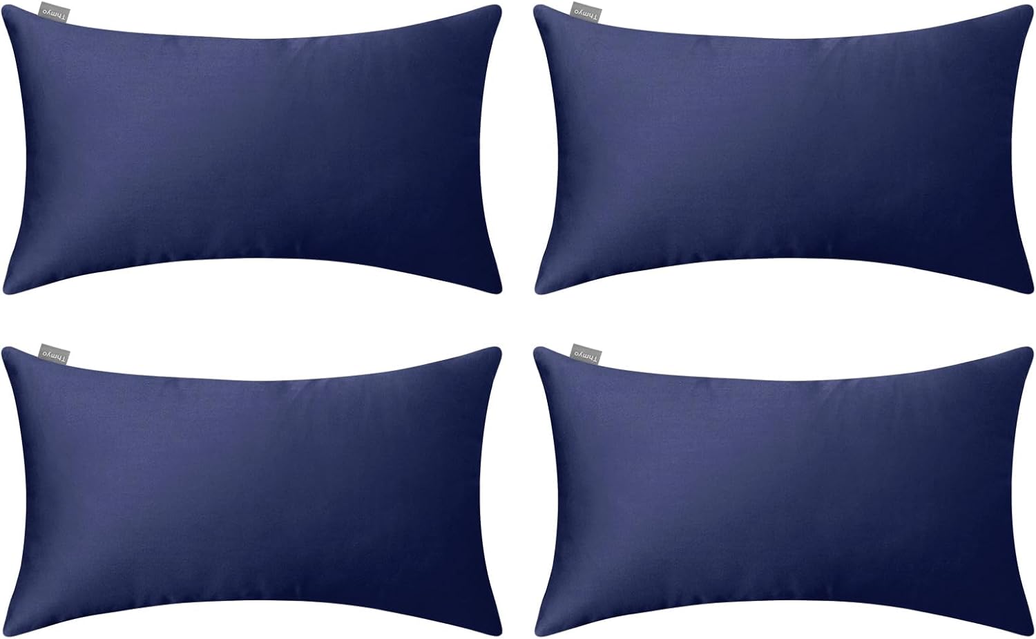 Thmyo 4-Pack 100% Cotton Lumbar Comfortable Solid Decorative Throw Pillow Case Rectangle Cushion Cover Sublimation Blank Pillow Covers Hall…